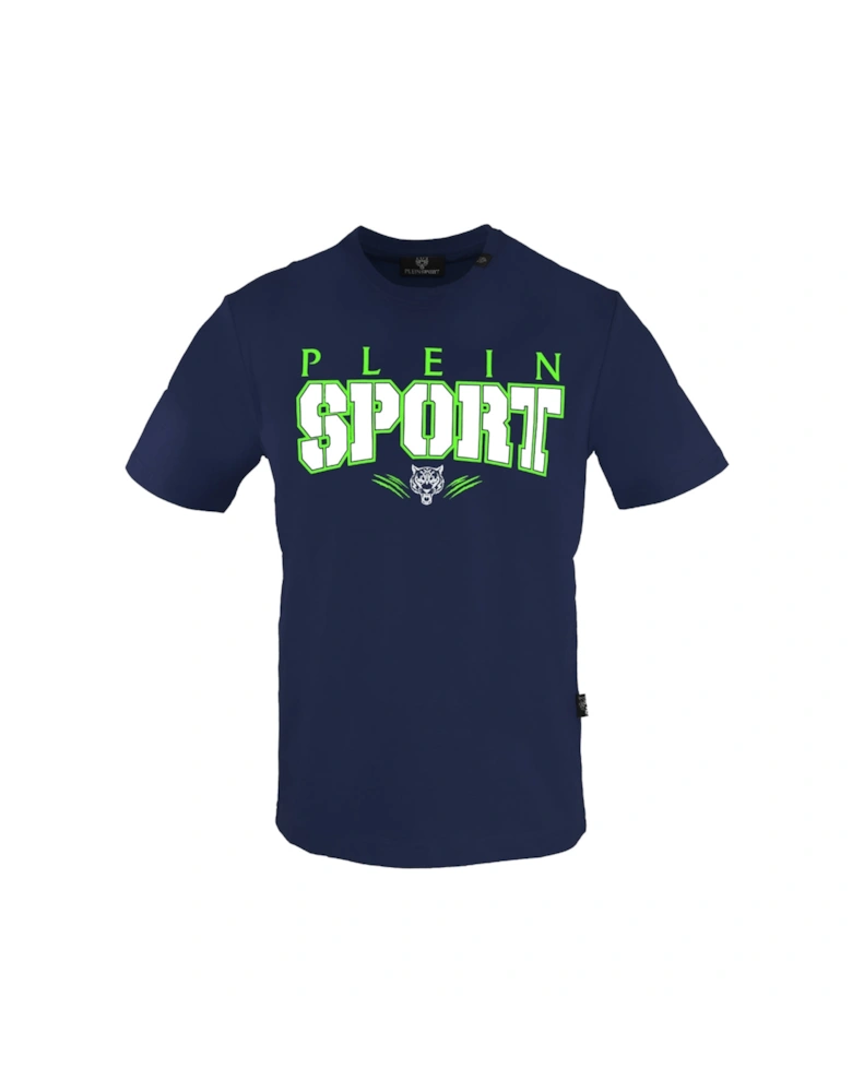 Plein Sport Bold Sport Logo Navy Blue T-Shirt