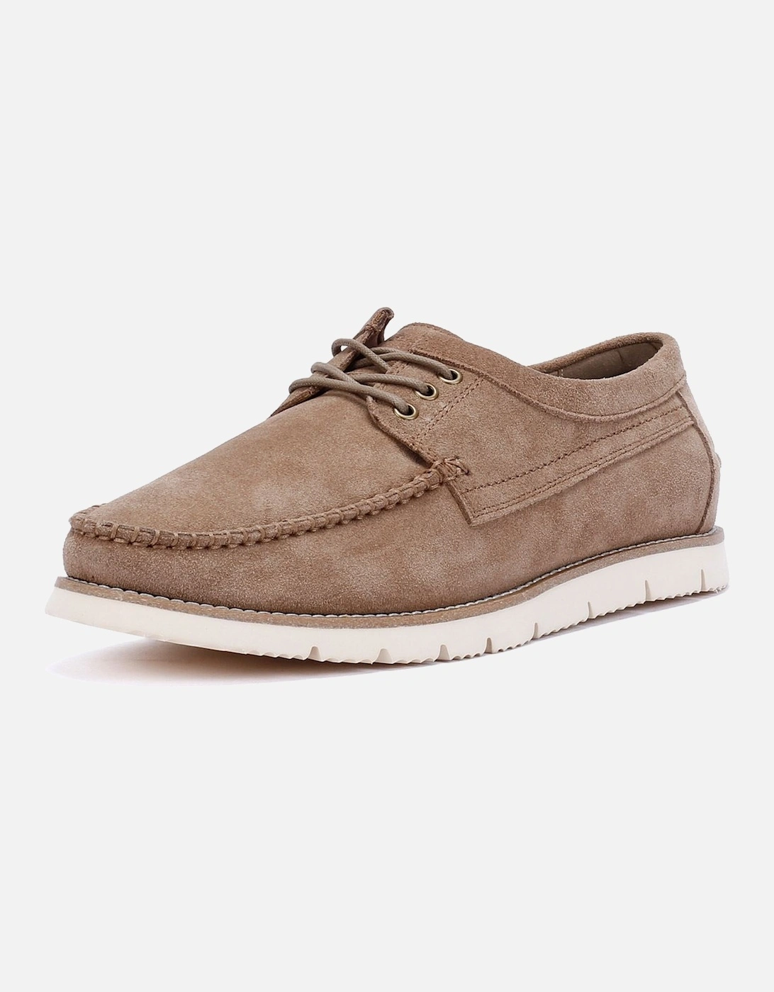 Soho Suede Men's Stone Lace-Up Shoes