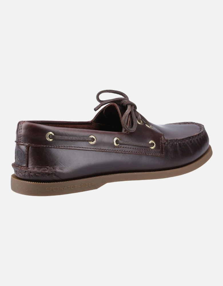 Sperry Authentic 2 Eye Leather Men's Amaretto Boat Shoes
