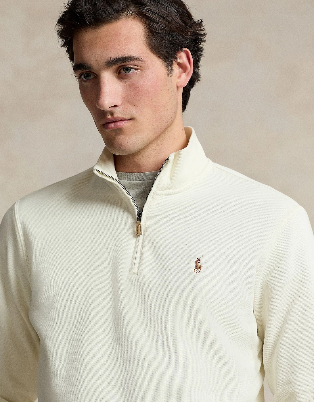 Ralph Lauren Quarter Zip - Parchment cream