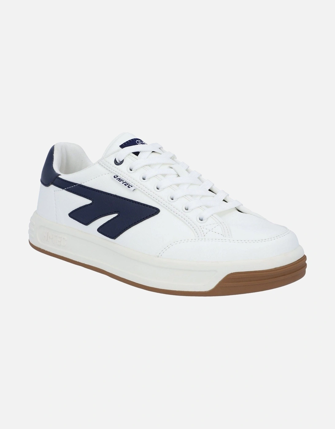 Freedom Synthetic Men's White/Navy Trainers, 10 of 9