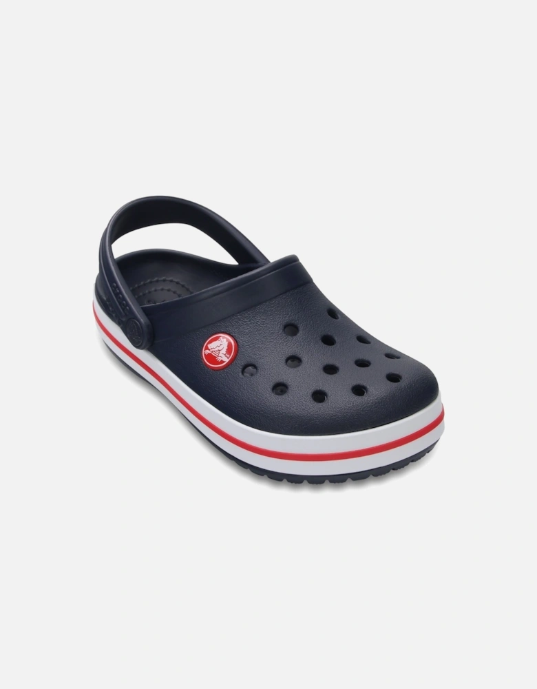 Crocband Synthetic Navy / Red Clogs