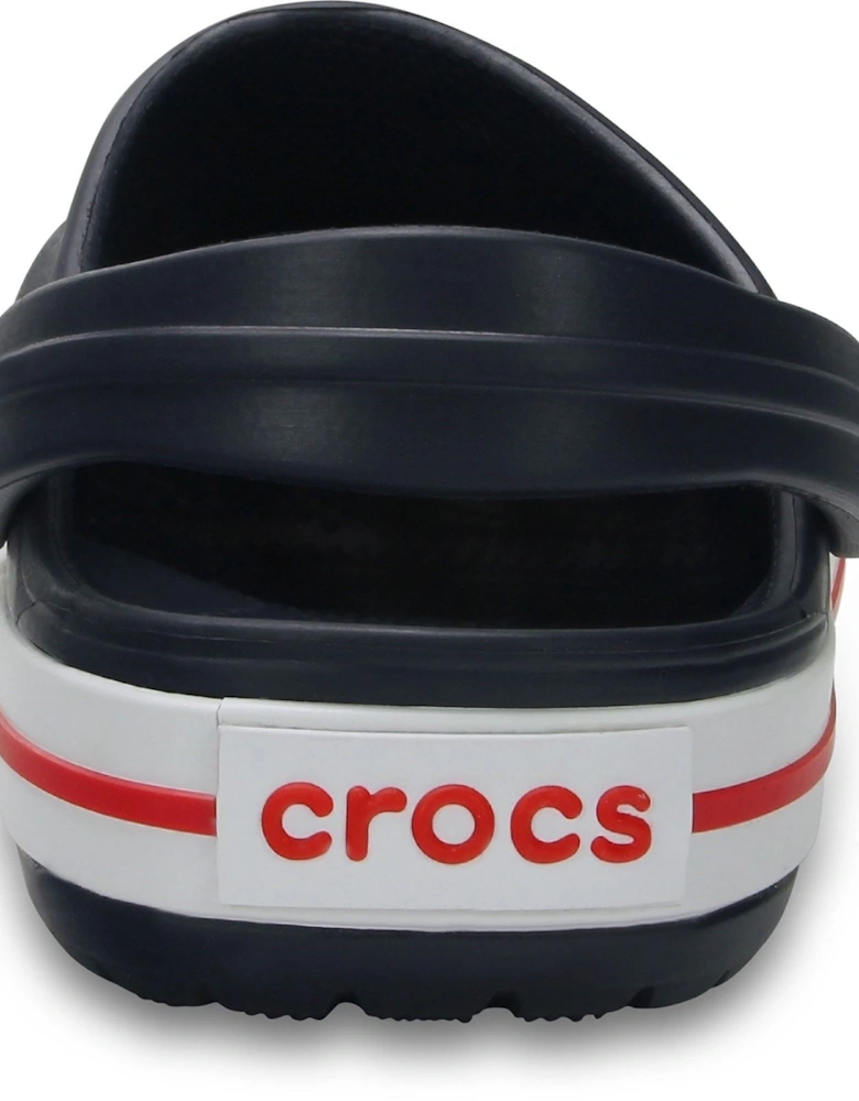 Crocband Synthetic Navy / Red Clogs