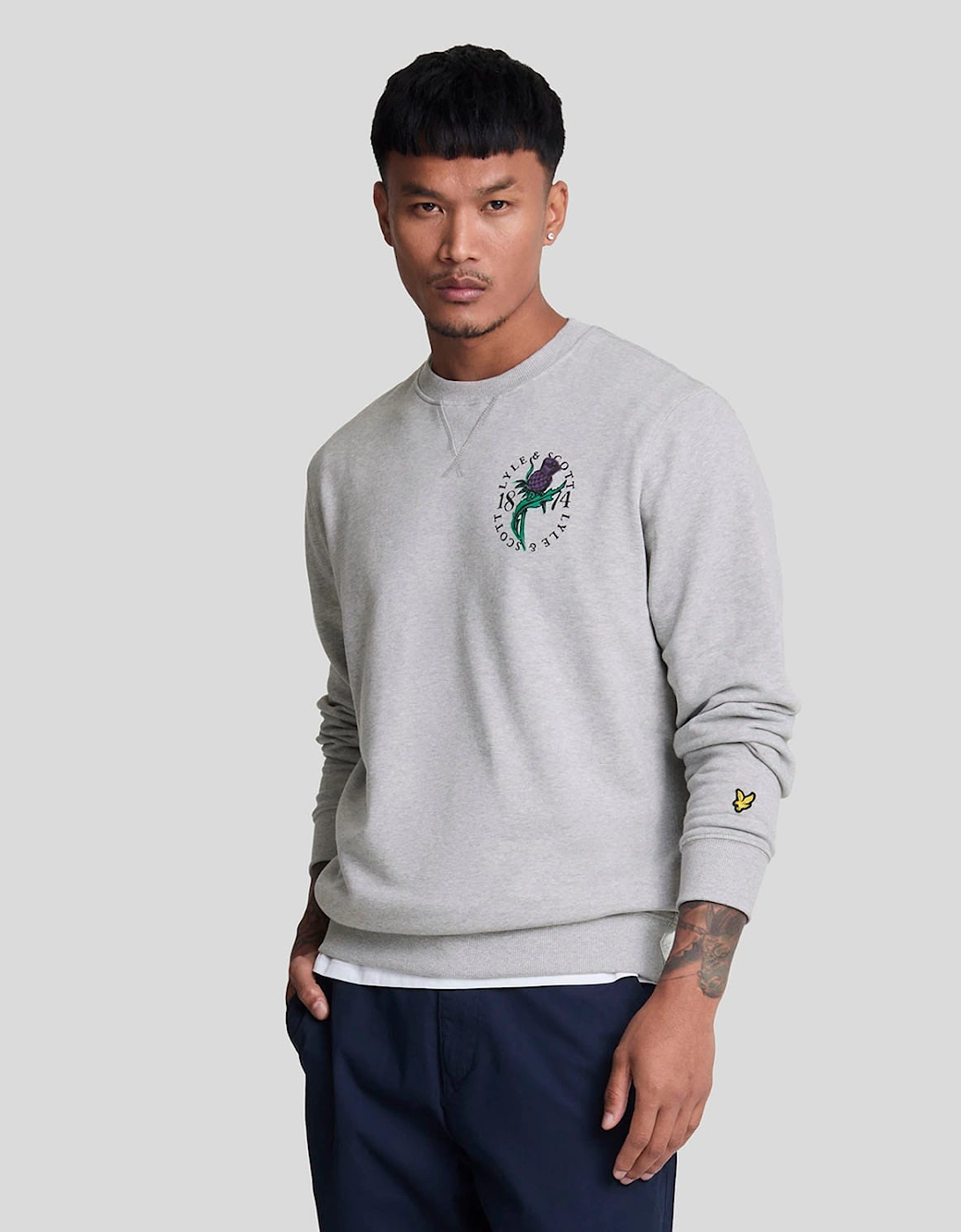 Thistle Flora Printed Crewneck Sweatshirt, 11 of 10