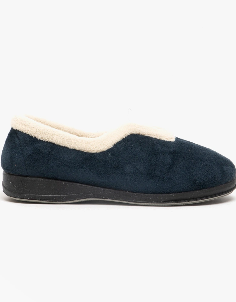 OLIVIA Womens Full Slippers Navy