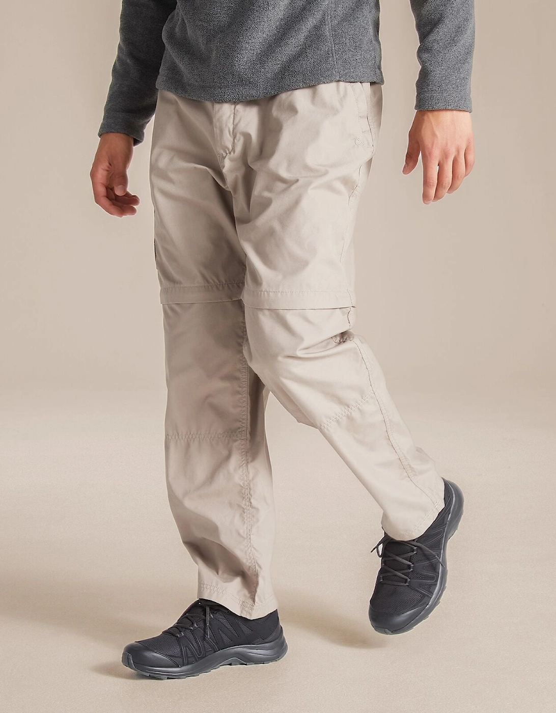 Mens Kiwi Convertible Zip Off Walking Trousers, 2 of 1