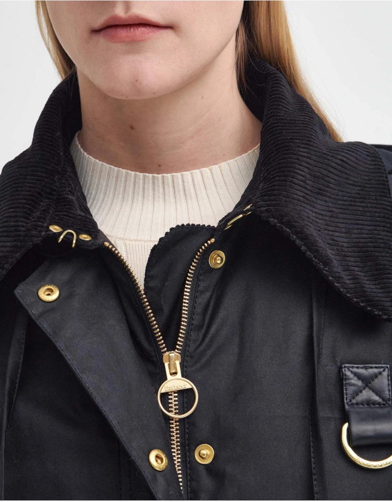 Reighton Womens Wax Jacket - Black/Classic