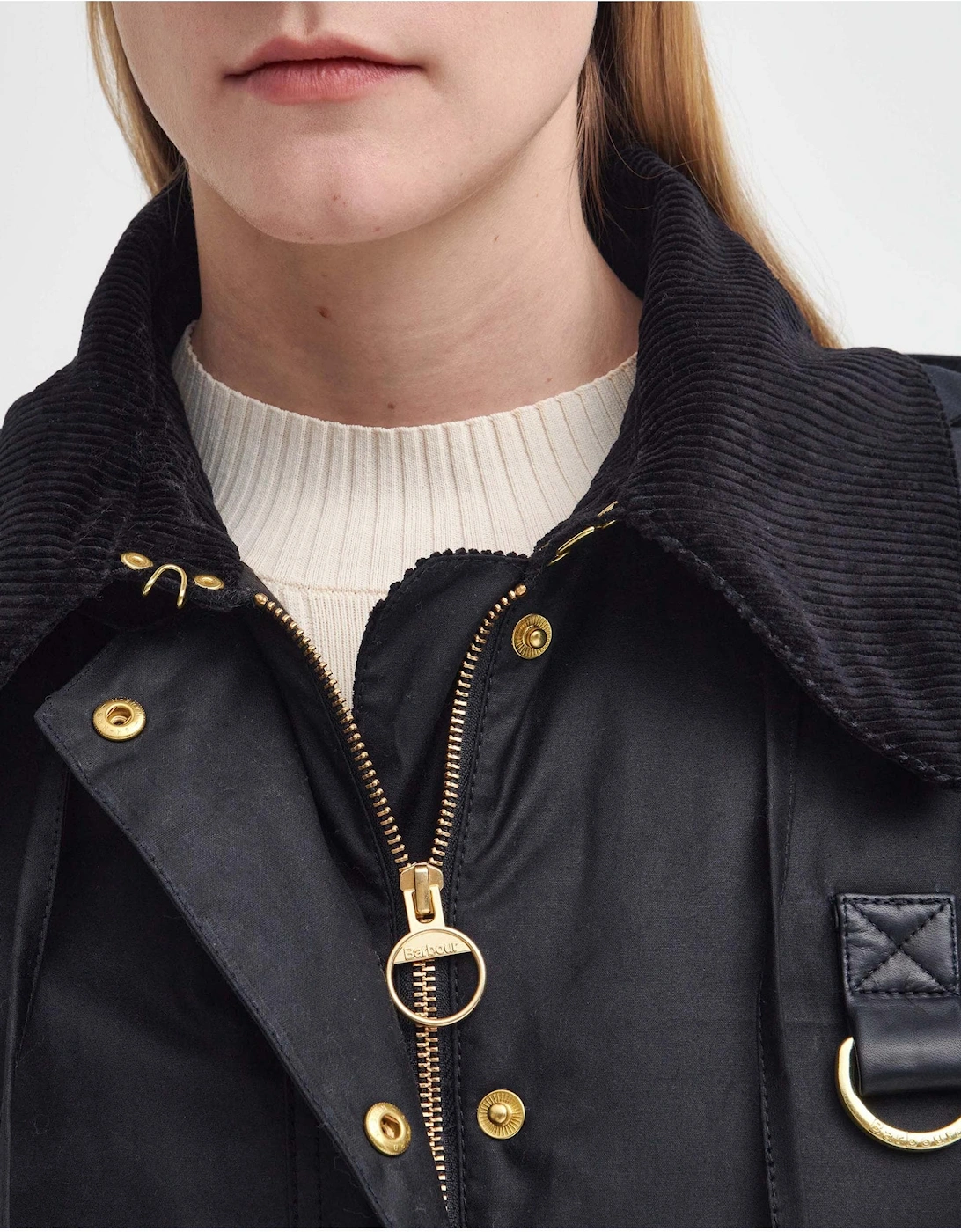 Reighton Womens Wax Jacket - Black/Classic