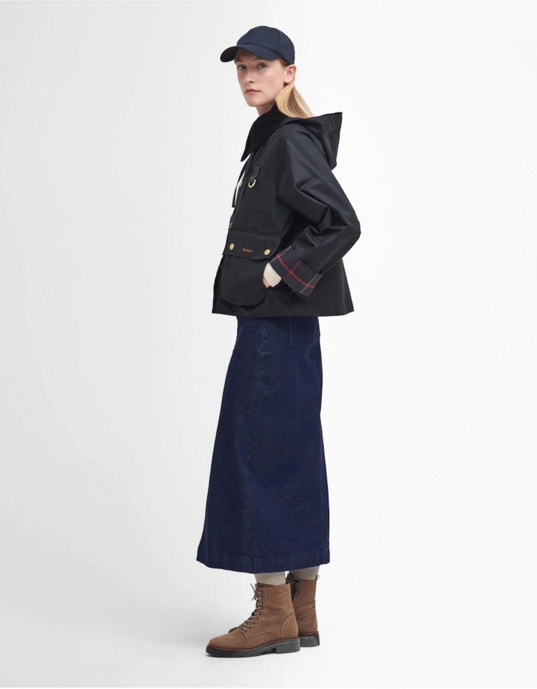 Reighton Womens Wax Jacket - Black/Classic