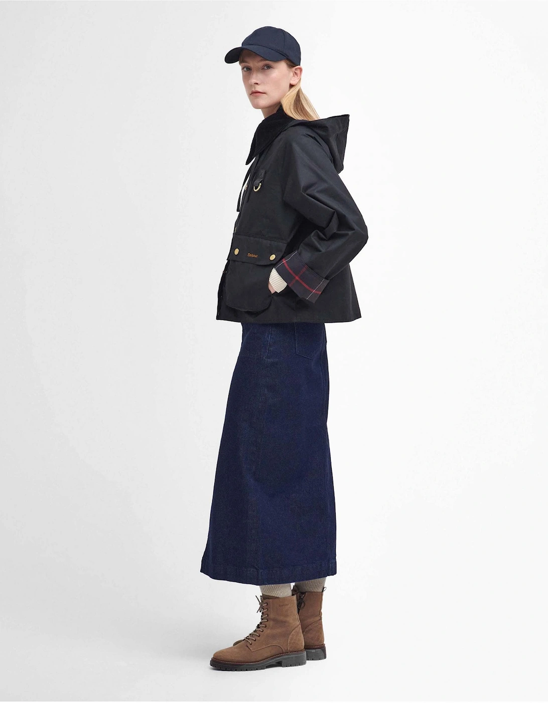 Reighton Womens Wax Jacket - Black/Classic