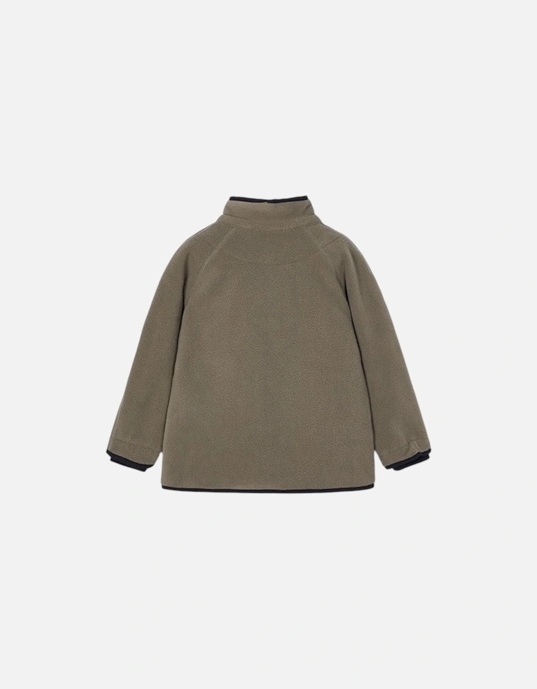 Boys Taupe Zip Up Fleece Jacket