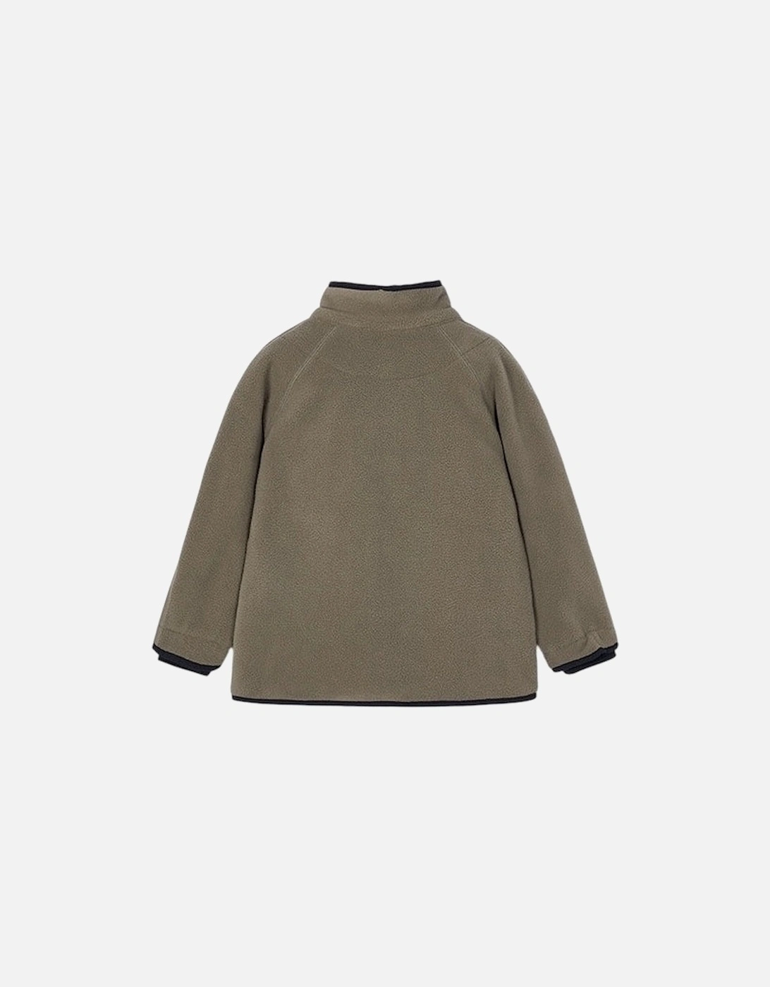 Boys Taupe Zip Up Fleece Jacket