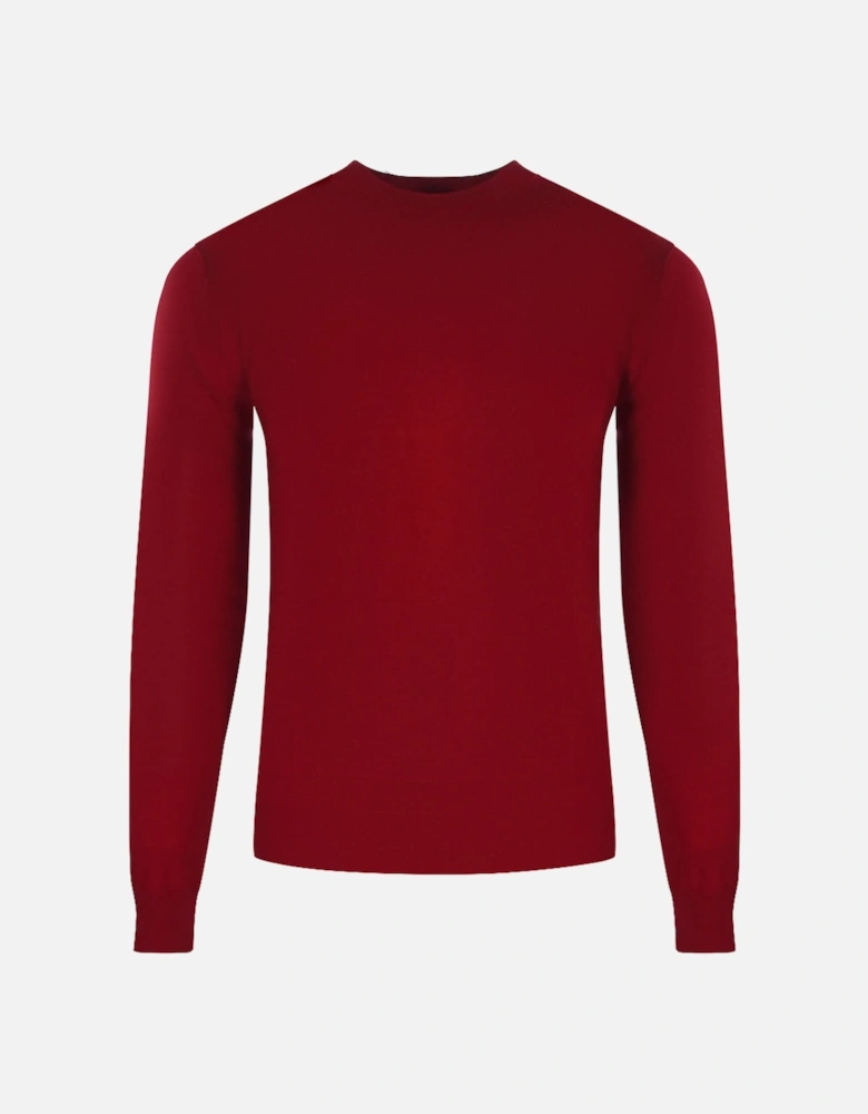 Plain Red Pullover Sweater