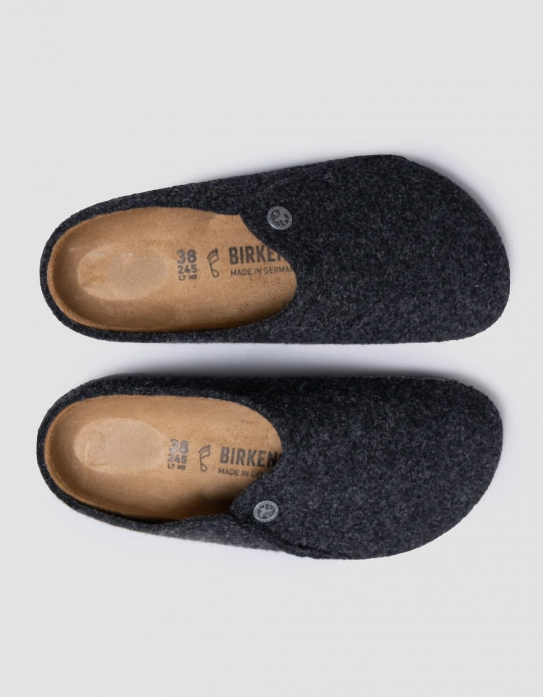 Birkenstock Zermatt Standard Wool Felt Unisex Clogs - Anthracite