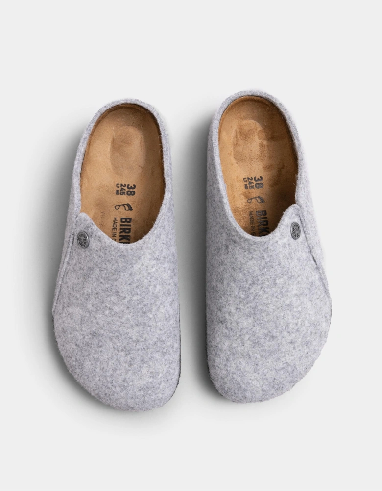 Birkenstock Zermatt Standard Wool Felt Unisex Clogs - Light Gray