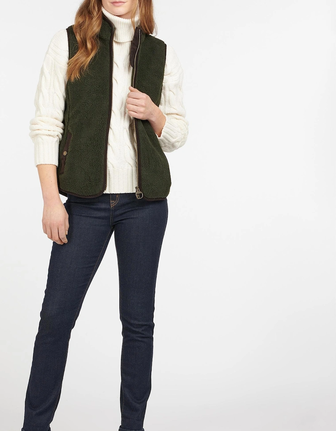Burford Womens Fleece Gilet - Olive/Classic