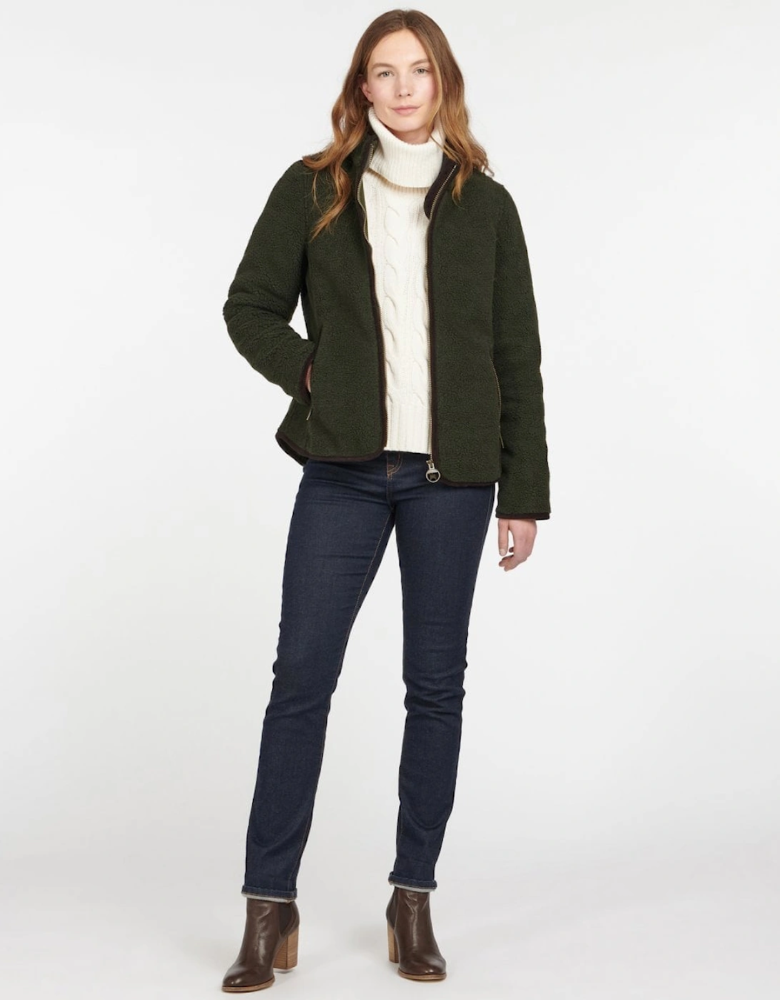 Lavenham Fleece Womens Jacket - Olive/Classic