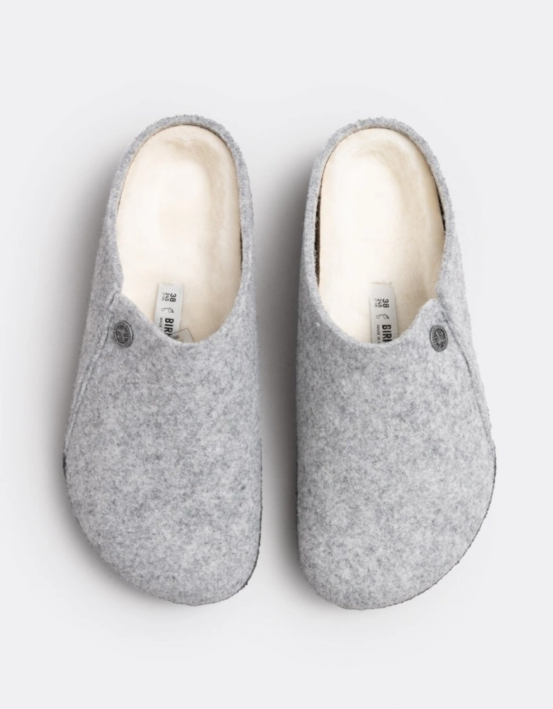 Birkenstock Zermatt Shearling FE Womens Clogs - Light Grey