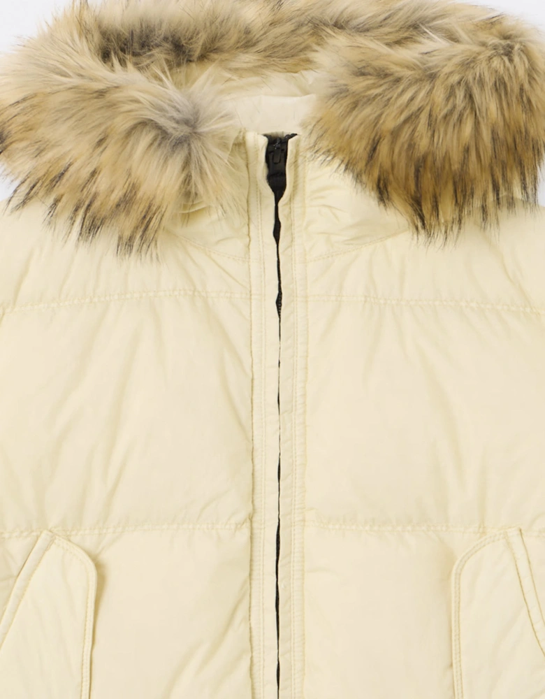 Kids S0A23 Hooded Down Jacket Ivory