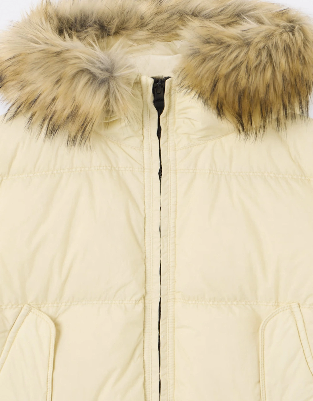 Kids S0A23 Hooded Down Jacket Ivory