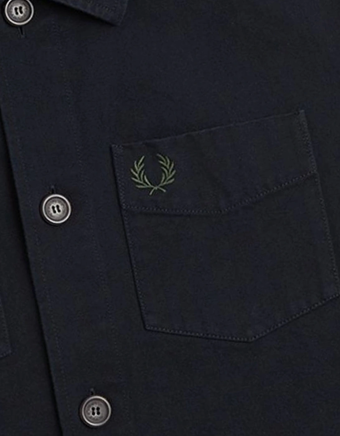 Plain Black Twill Over Shirt Jacket