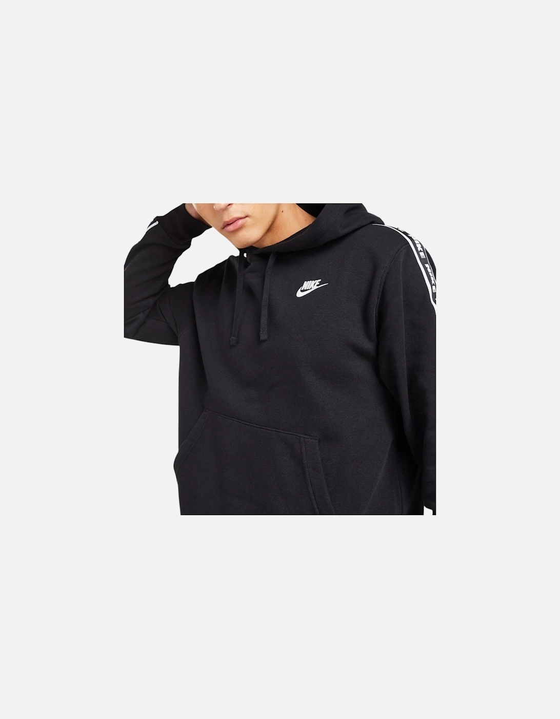 FB7296 Mens Hoodie Aries Club Tape Pullover Hooded Jumper