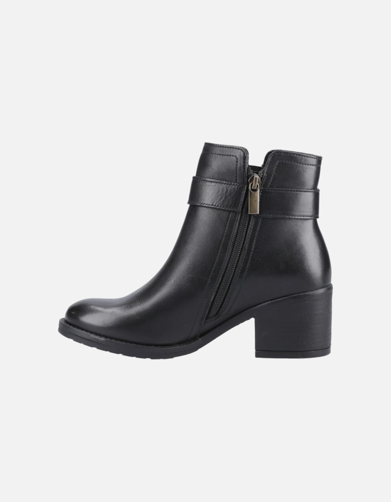 Hensley Leather Women's Black Heeled Ankle Boots