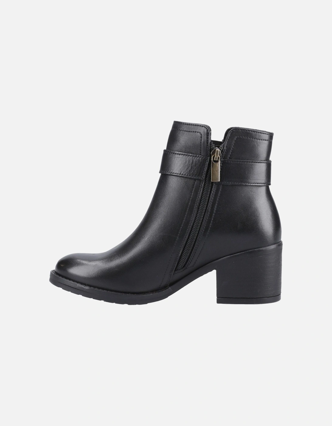 Hensley Leather Women's Black Heeled Ankle Boots