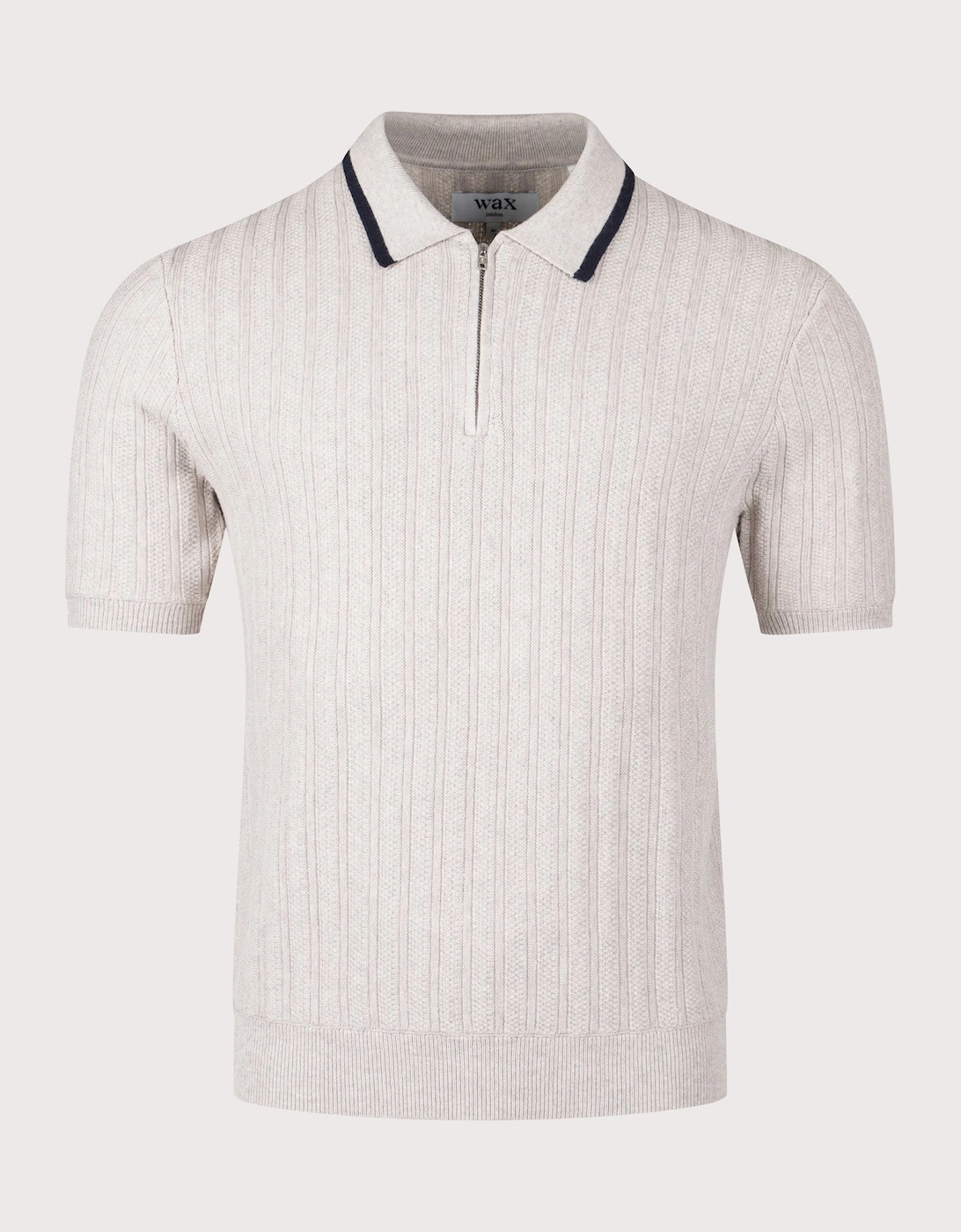 Bury Quarter Zip Knit Polo Shirt, 5 of 4