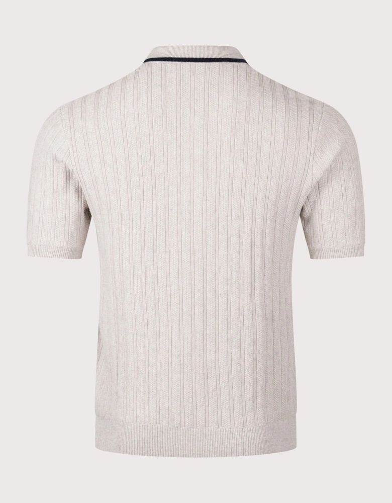 Bury Quarter Zip Knit Polo Shirt