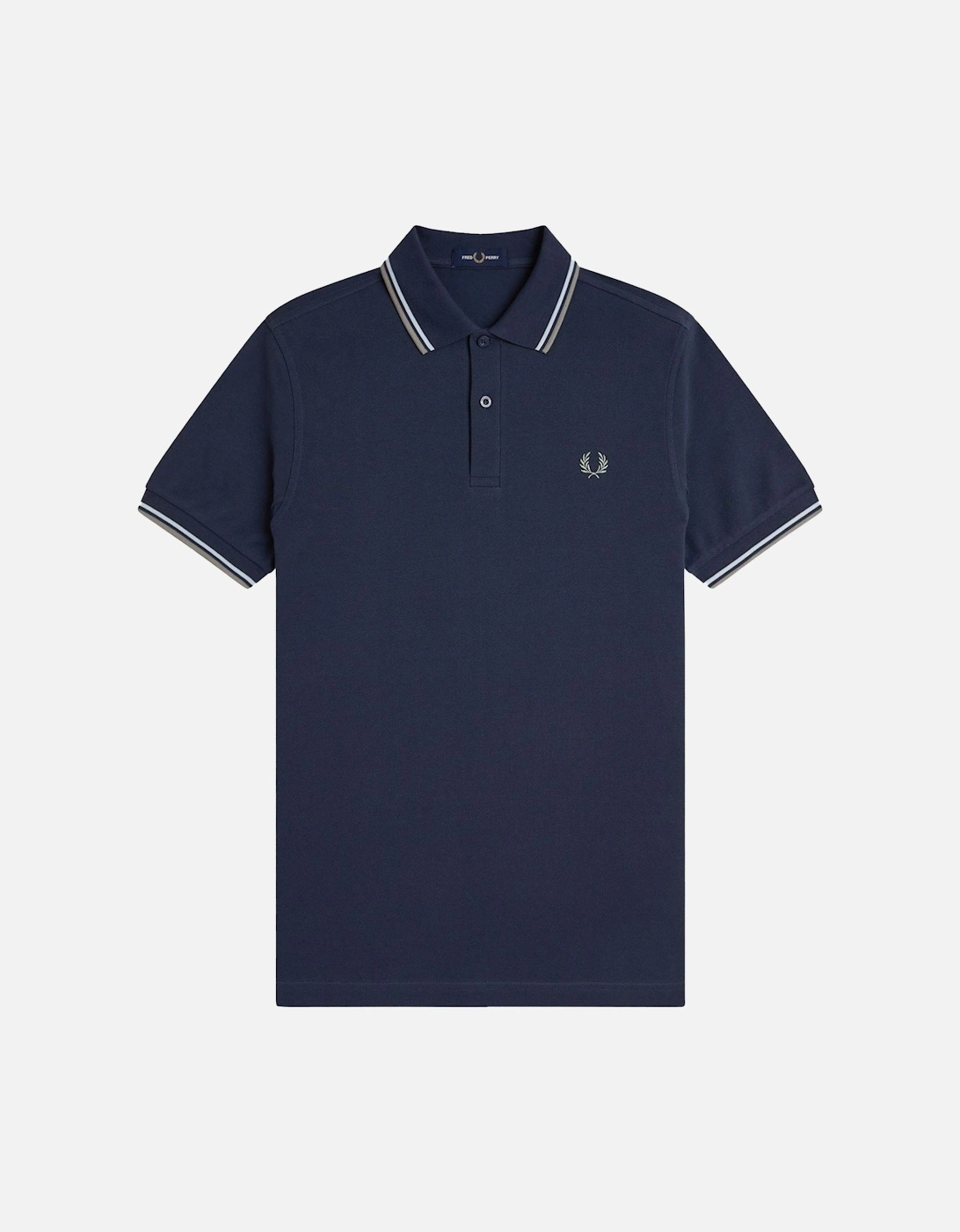 Twin Tipped Polo Shirt Dark Airforce/Light Ice/Bayleaf, 5 of 4