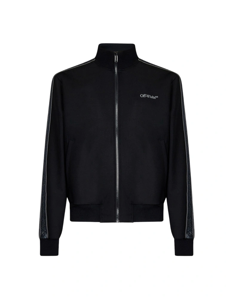 Quote Wool Slim Tracktop Black
