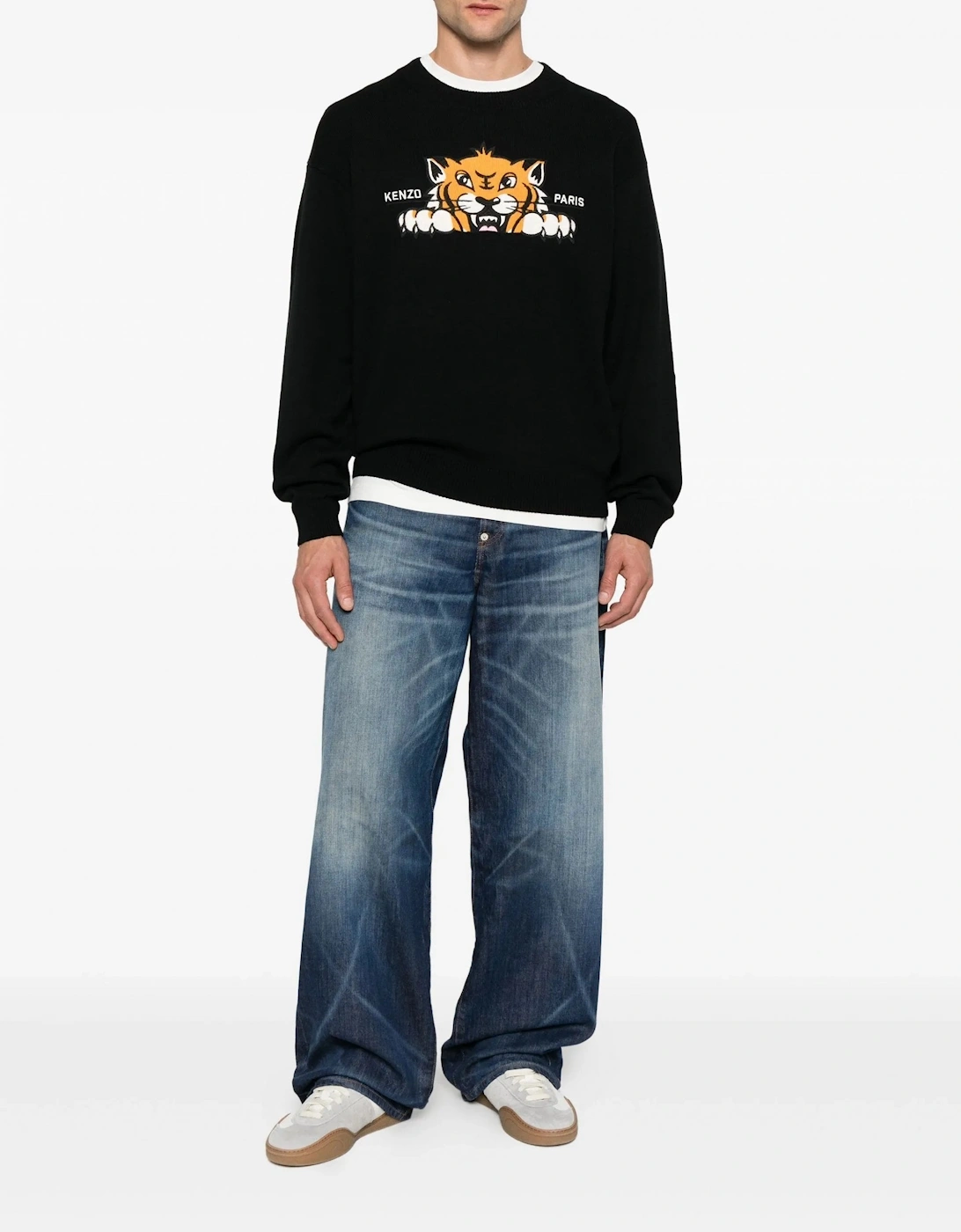 Turn Up Wide Fit Jeans Blue