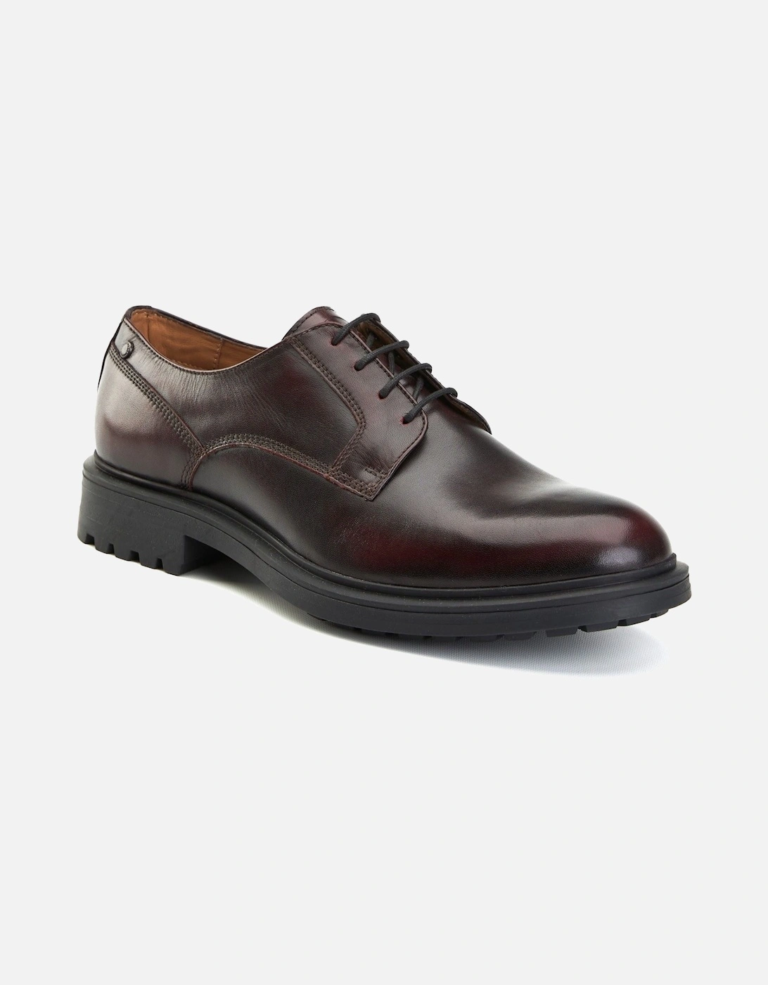 London Locke Leather Men's Bordo Lace-Up Shoes, 2 of 1