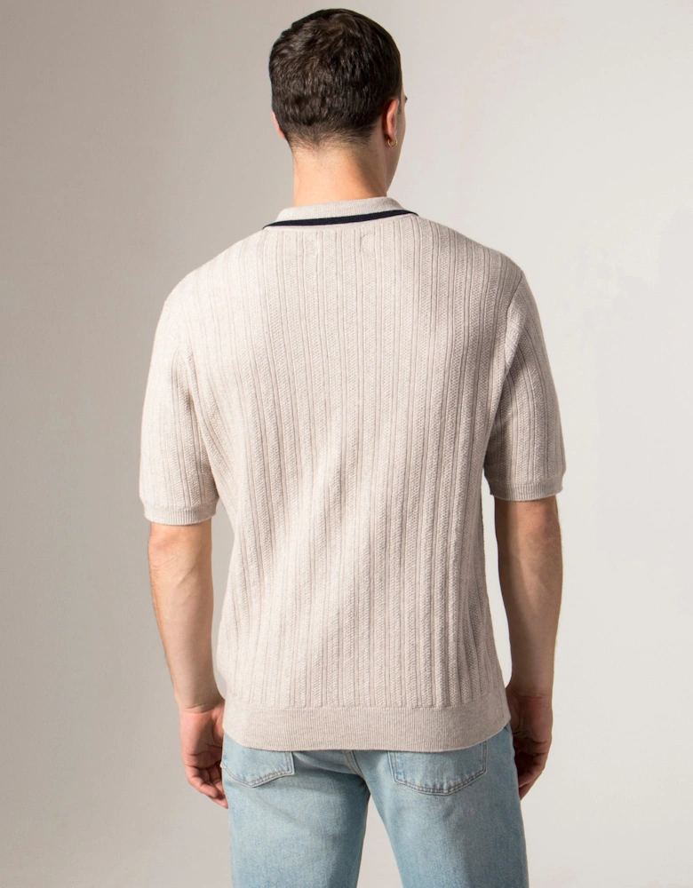 Bury Quarter Zip Knit Polo Shirt