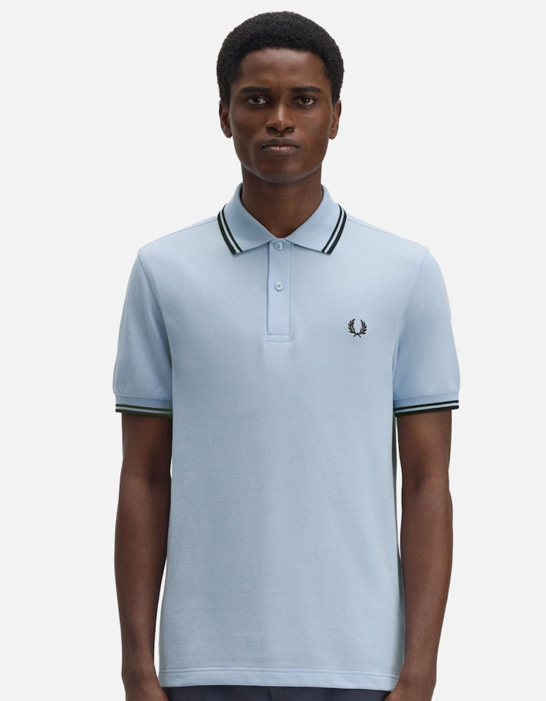 Twin Tipped Polo Shirt Light Smoke/Navy
