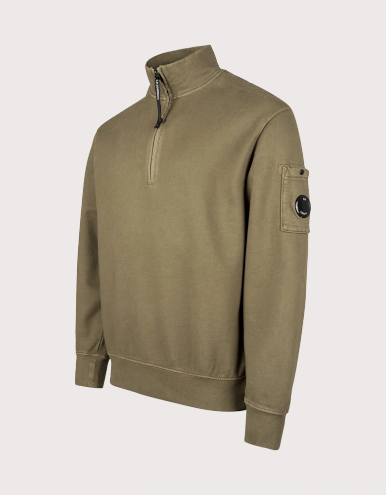Diagonal Fleece Quarter Zip Sweatshirt