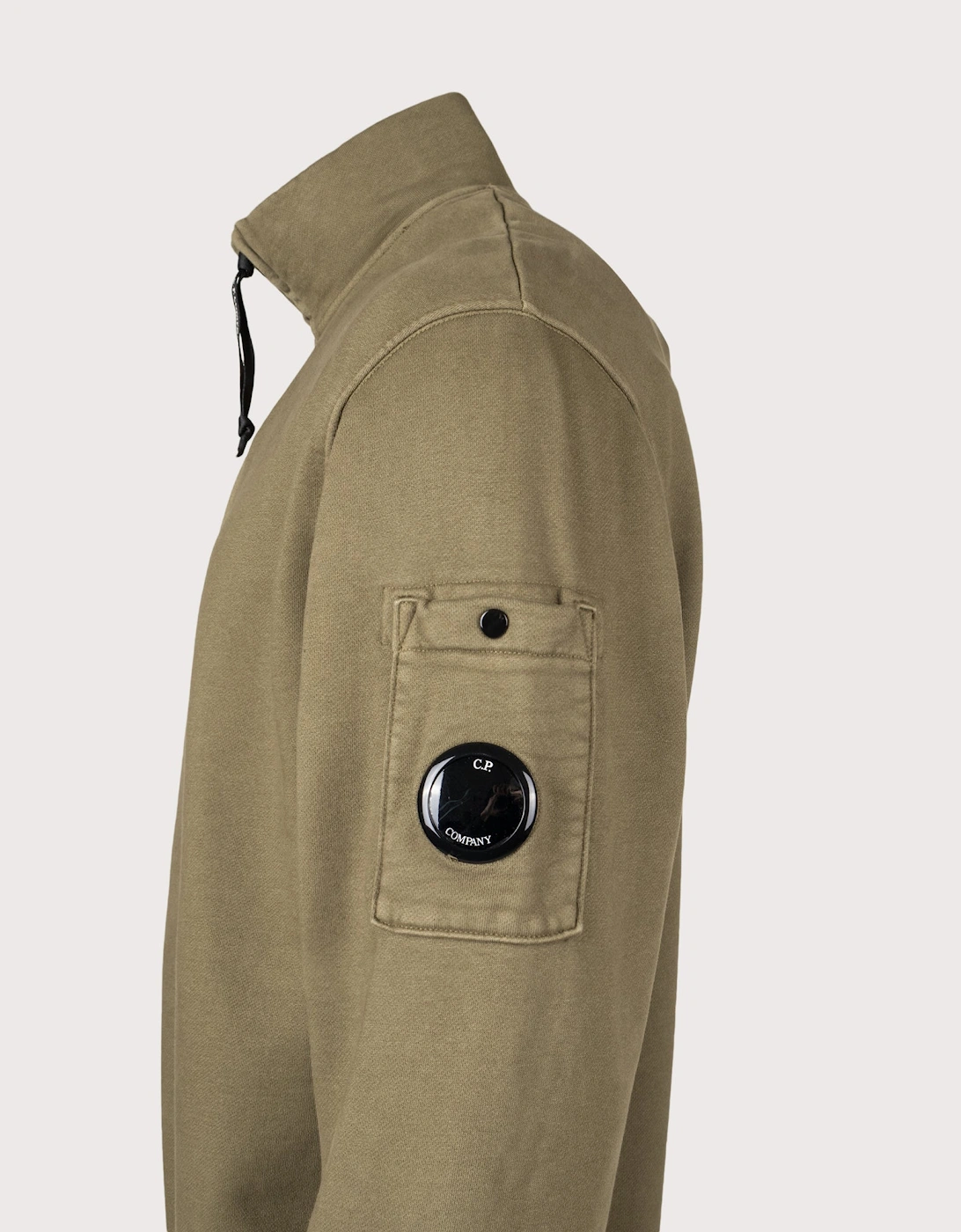 Diagonal Fleece Quarter Zip Sweatshirt