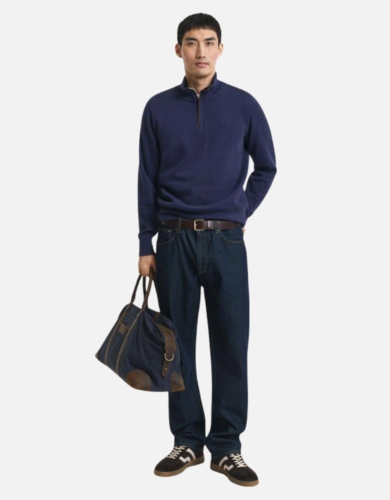 Sacker Rib Half Zip - Persian Blue