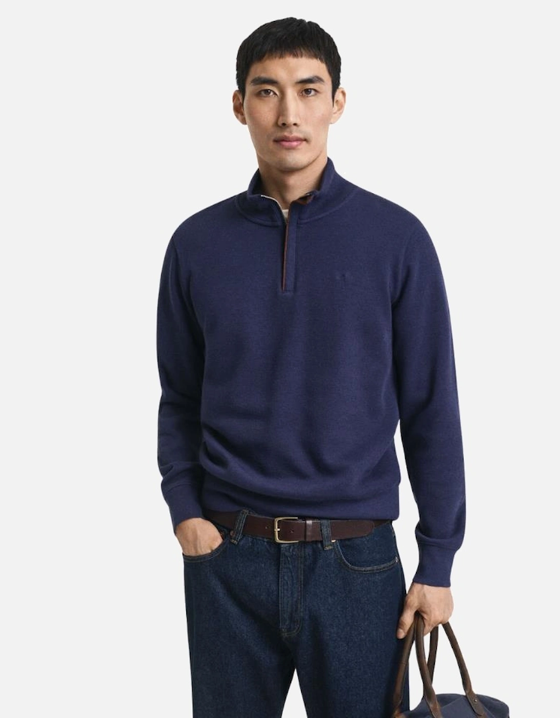 Sacker Rib Half Zip - Persian Blue