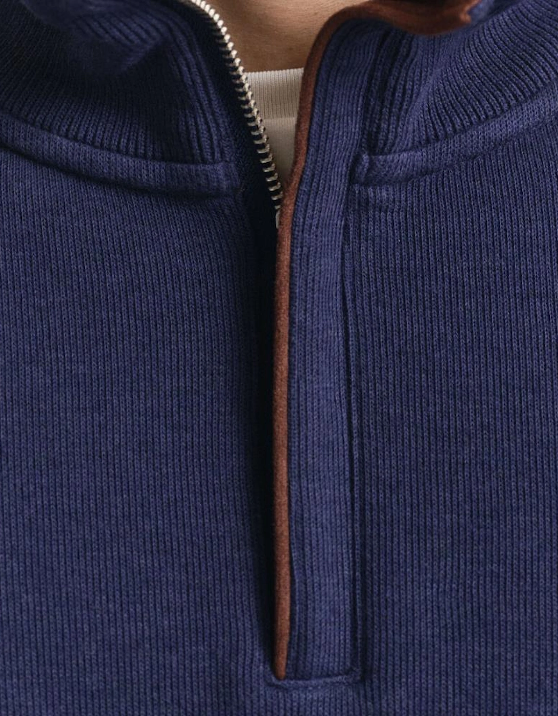 Sacker Rib Half Zip - Persian Blue