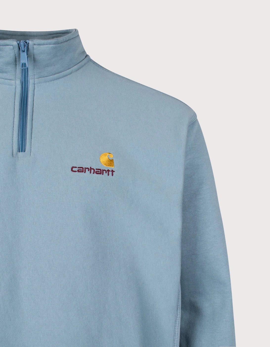 Relaxed Fit Quarter Zip American Script Sweatshirt