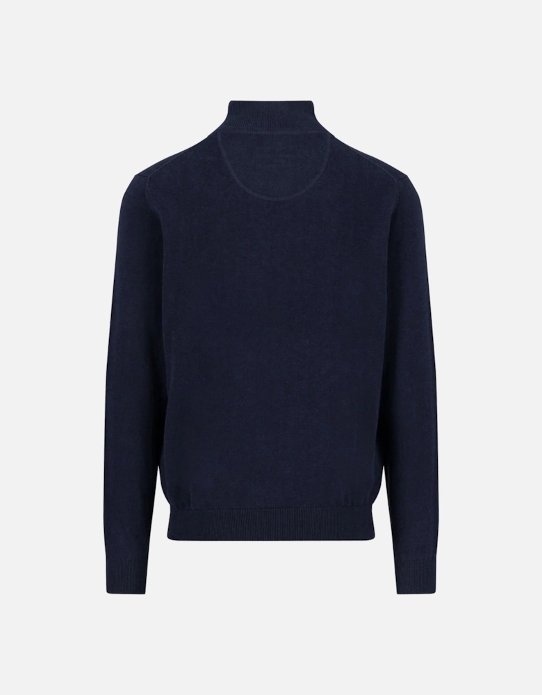 Fynch-Hatton Half Zip Knitwear Navy