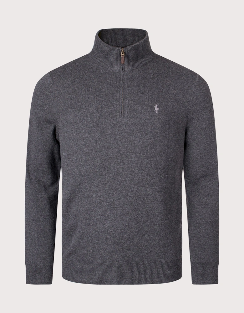 Merino Wool Quarter Zip Jumper