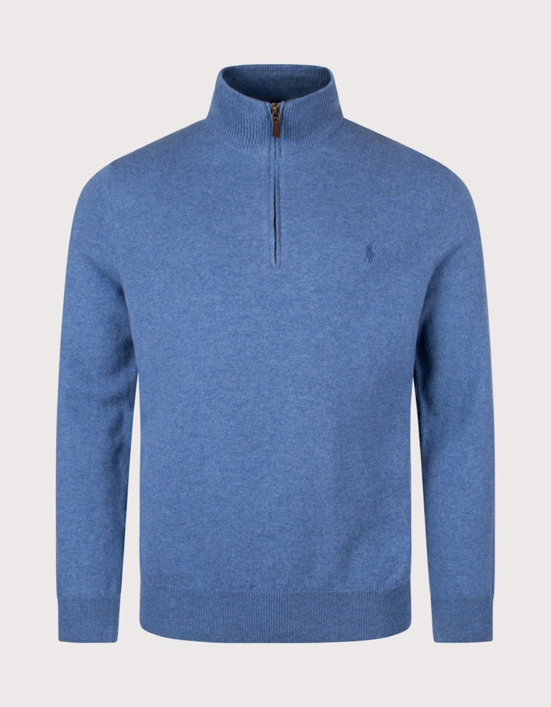 Merino Wool Quarter Zip Jumper