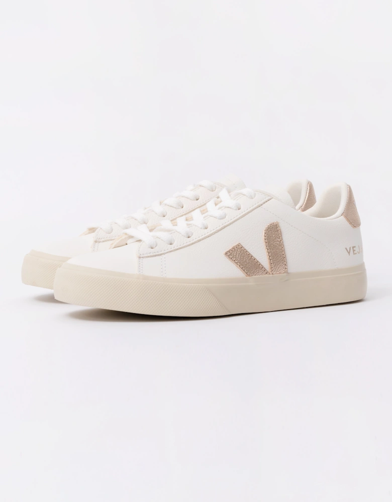 Campo Leather Womens Trainers - White/Platine