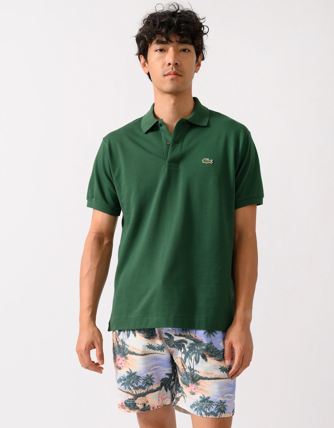 Classic Fit L.12.12 Mens Short Sleeve Polo Shirt - Green 132, 5 of 4