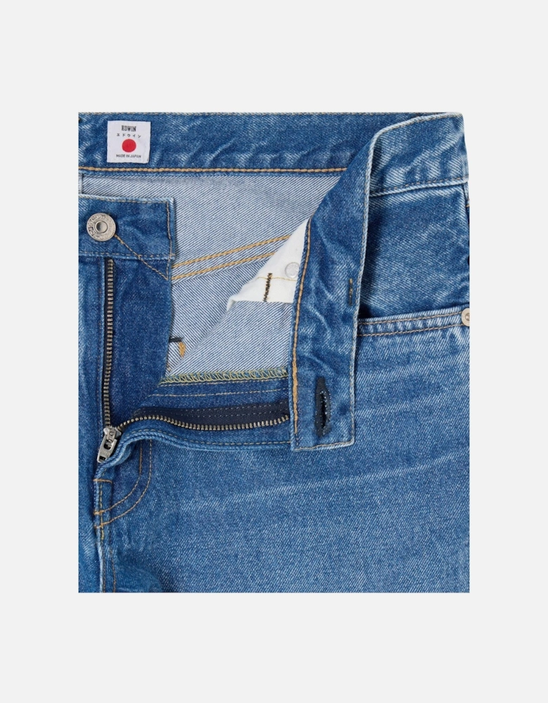 Regular Tapered Jeans – Blue Mid Light Washed