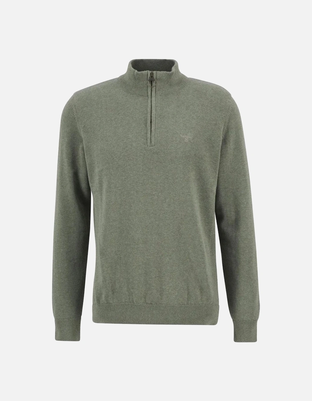 Men's Thyme Half Zip Cotton Knitted Jumper, 3 of 2