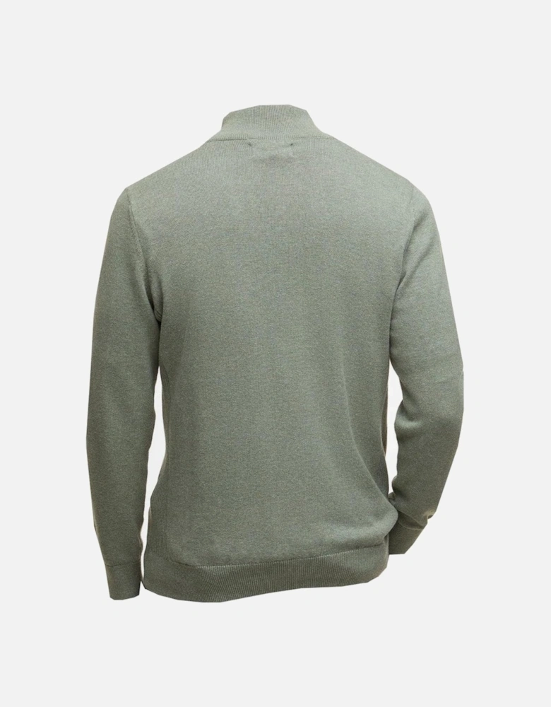 Men's Thyme Half Zip Cotton Knitted Jumper